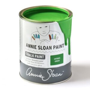 Open can of Antibes Green chalk paint
