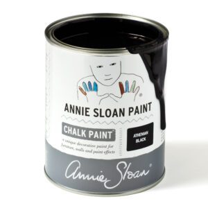 A can of Annie Sloan black chalk paint.